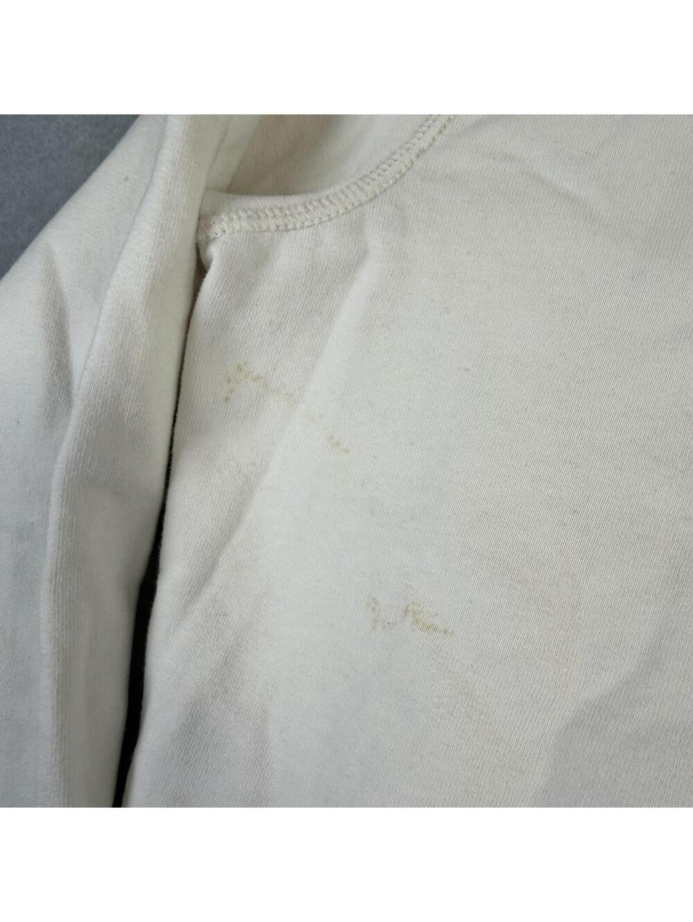 VTG Hollister Hoodie Mens Large White Surf Team Graphic Pullover Sweatshirt Y2K - Picture 9 of 9